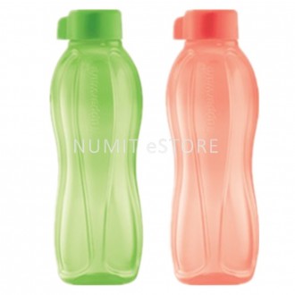 Tupperware Eco Bottle 2 x 500ml Peach Green
