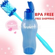 Tupperware Flip Top BPA FREE Blue 1L x 1 + Eco Durable Brush x 1